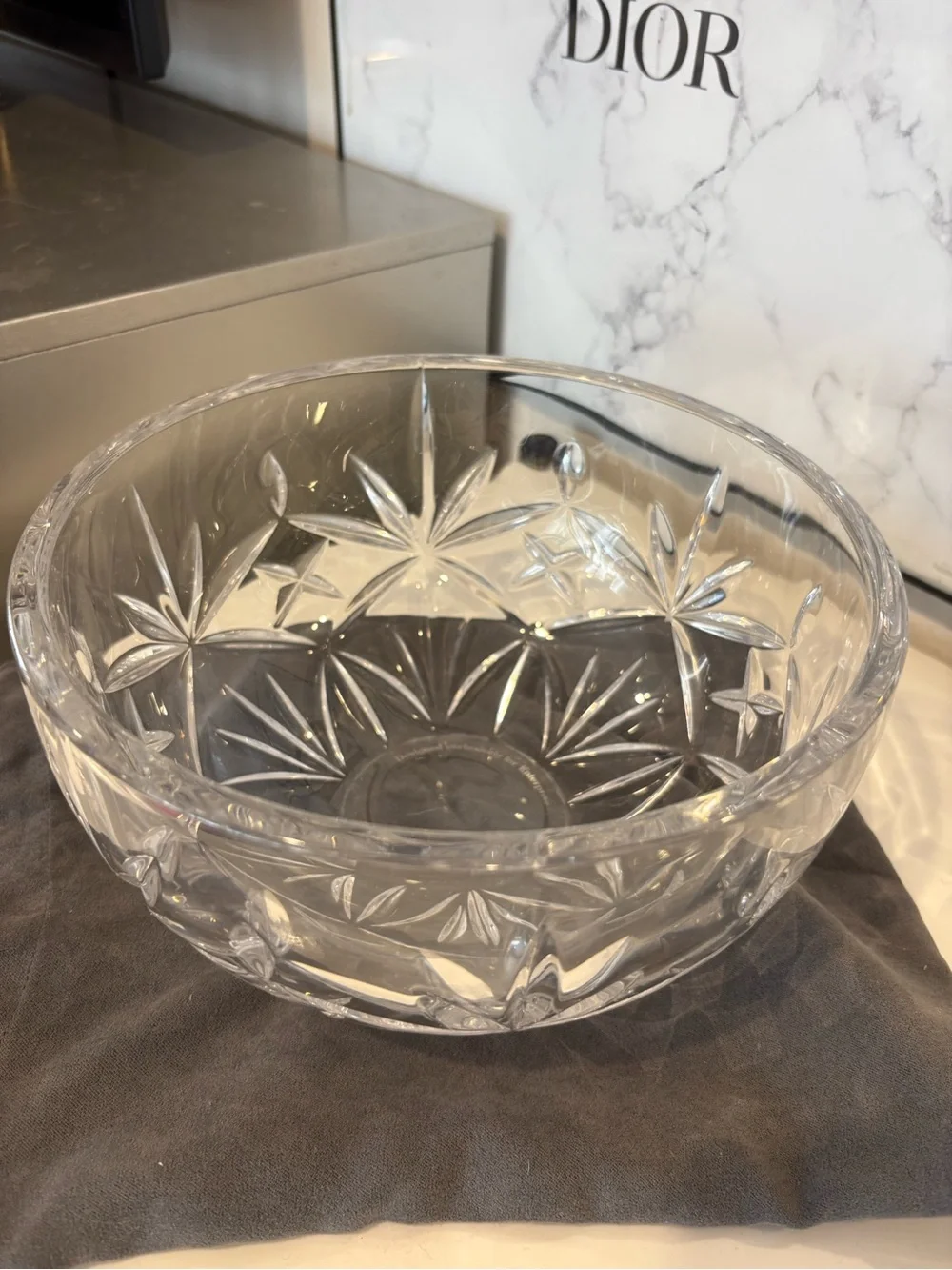 Tiffany & Co. Clear Cut Crystal Serving Bowl